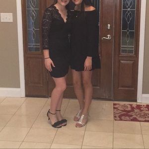 Rue 21 Black Off The Shoulder Long Sleeve Dress